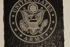 U.S. Marine Corps Slate Coaster – Laser Engraved Emblem