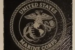 U.S. Marine Corps Slate Coaster – Laser Engraved Emblem