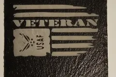 U.S. Air Force Veteran Flag Slate Coaster – Laser Engraved