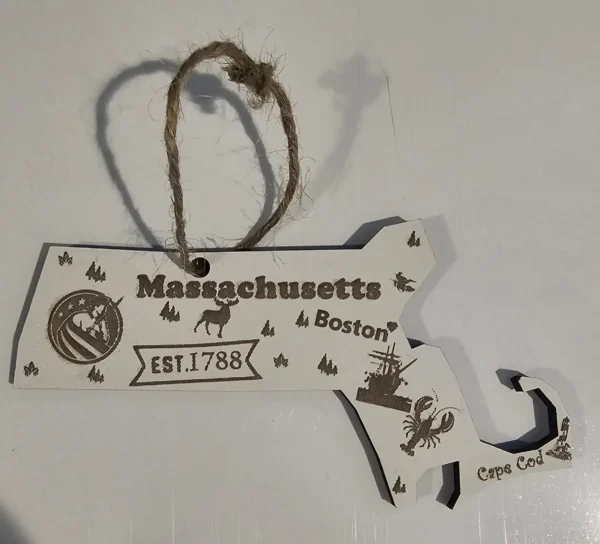 White Massachusetts State souvenirs
