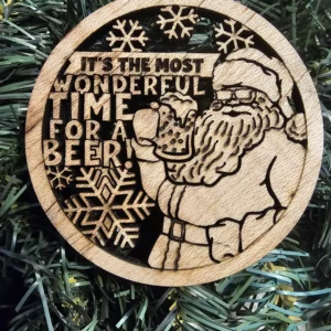It’s the Most Wonderful Time for a Beer Funny Santa Ornament