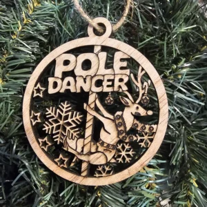 Pole dancer xmas christmas ornament naughty ornament