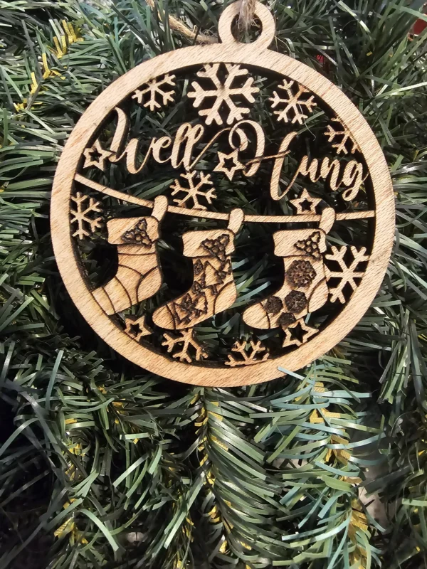 Well Hung Funny Christmas ornament