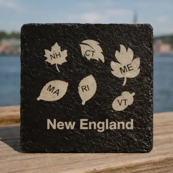 New England Fall Folliage Coaster slate