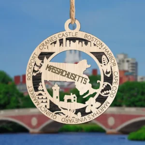 MA state ornament massachusetts souvenir wholesale available