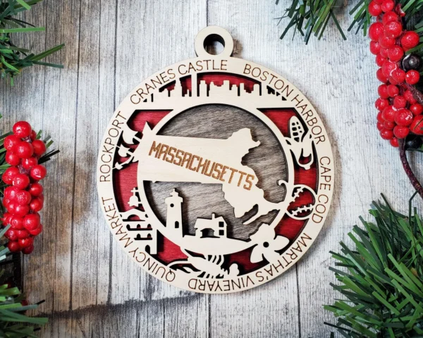 MA state ornament massachusetts souvenir wholesale available