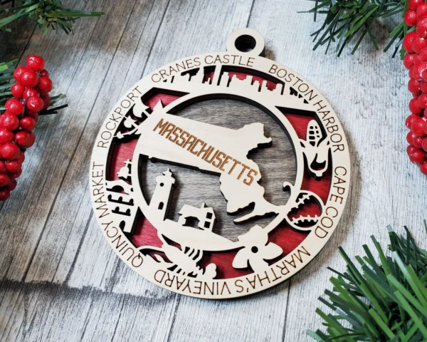 MA state ornament massachusetts souvenir wholesale available