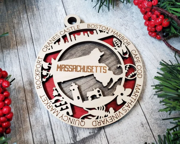 MA state ornament massachusetts souvenir wholesale available
