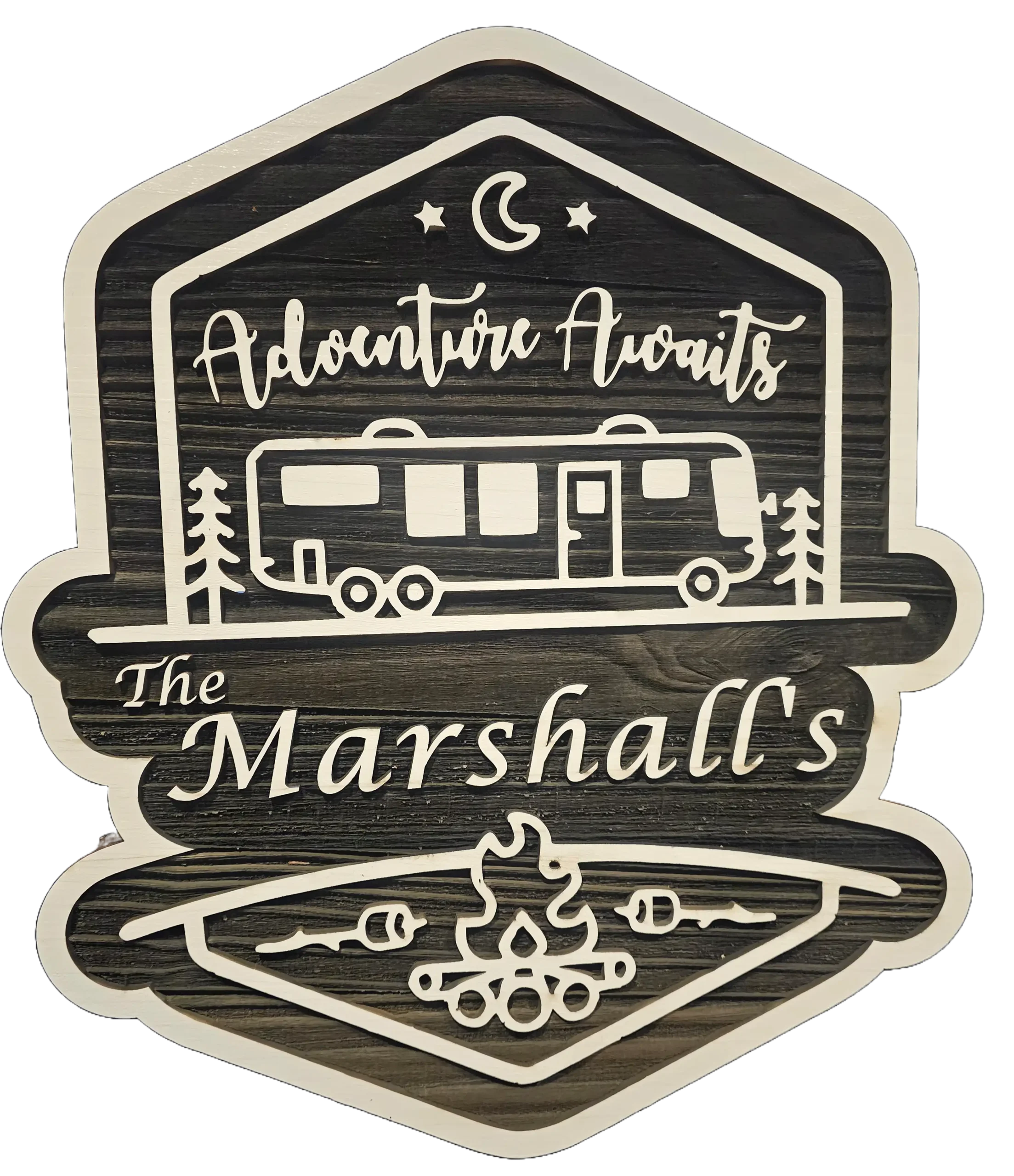 custom engraved rv camping and campsite sign