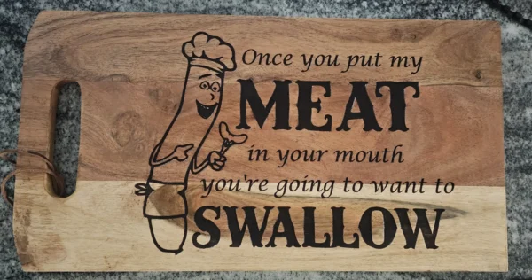 BBQ grill gift funny engraved cutting board
