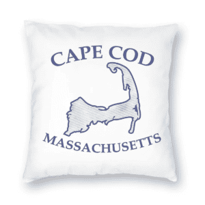 Blue Cape Cod Massachusetts Square Pillowcase Polyester Linen Velvet Pattern Zip Decor Room Cushion Cover
