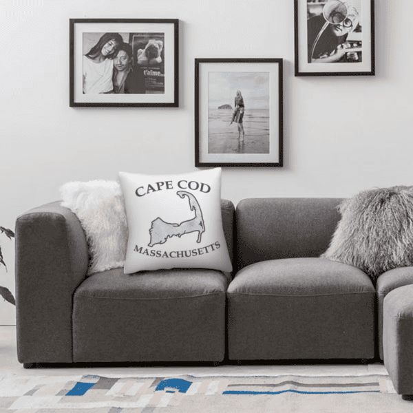 Blue Cape Cod Massachusetts Square Pillowcase Polyester Linen Velvet Pattern Zip Decor Room Cushion Cover - Image 6