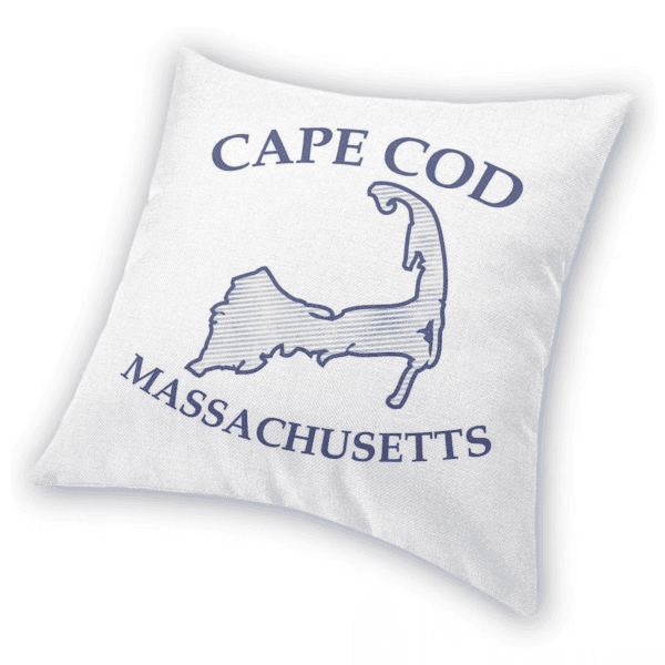 Blue Cape Cod Massachusetts Square Pillowcase Polyester Linen Velvet Pattern Zip Decor Room Cushion Cover - Image 4