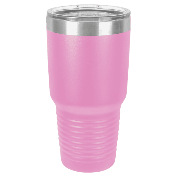 Personalized laser-engraved stainless steel tumbler, perfect for gifts and branding.