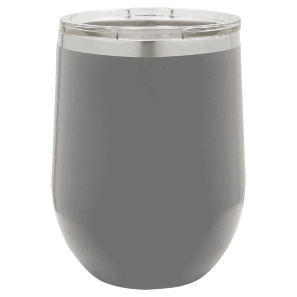 Custom engraved gray coffee mug with sleek design, ideal for personalized gifts and promotional items.