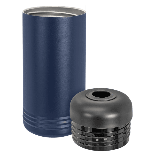 Vacuum insulated stainless steel wine chiller with custom engraving.