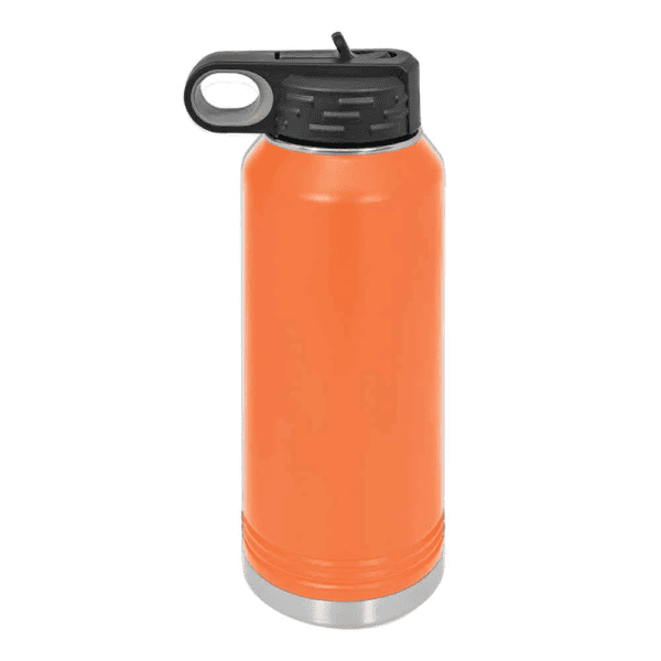 Custom engraved water bottle, ideal for sports and outdoor activities, featuring durable stainless steel and sleek design.