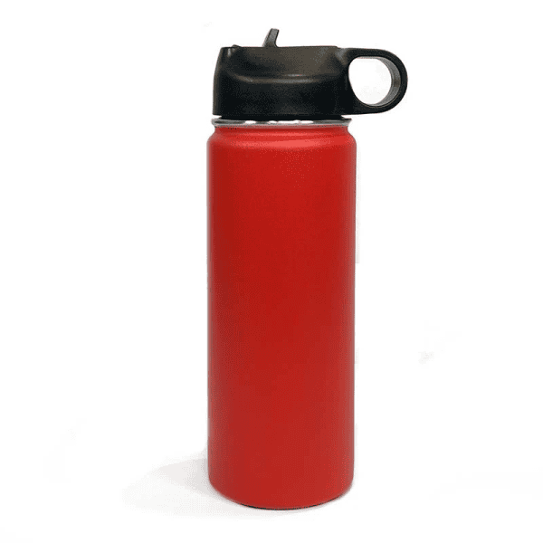 Custom laser engraved water bottle for sports or outdoor activities.